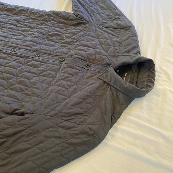 Isaora + Ghostly International Quilted Shirt Jacket Button Up Men's Size S Black - Picture 4 of 8